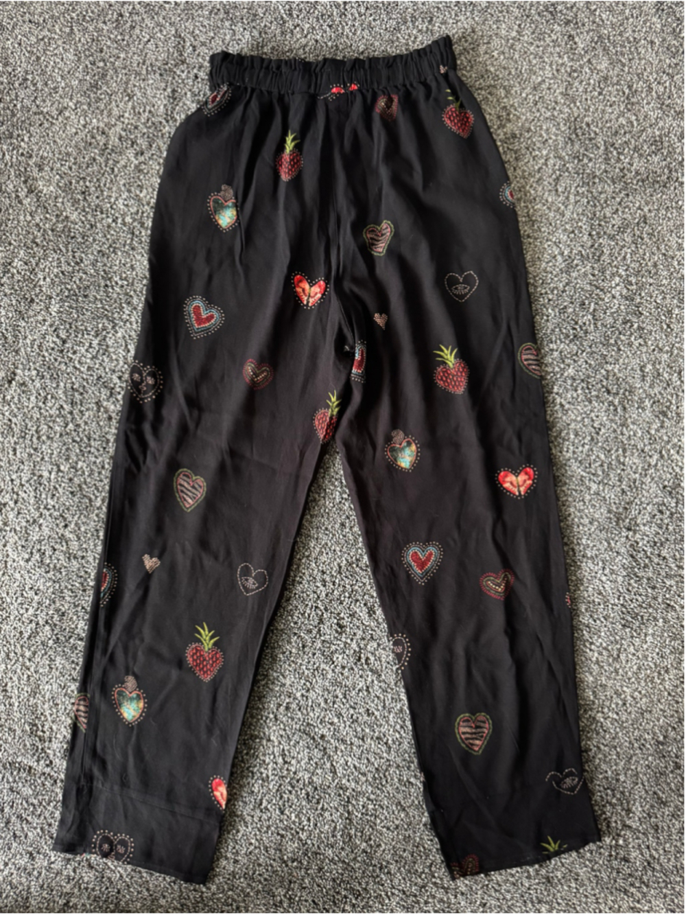 Women's Farm Rio Benicia Wide-Leg Trousers Black Printed Size XS - Picture 9 of 14